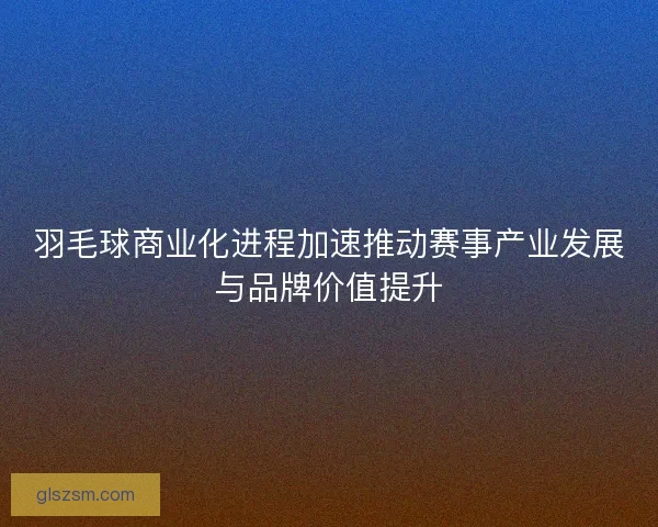 羽毛球商业化进程加速推动赛事产业发展与品牌价值提升